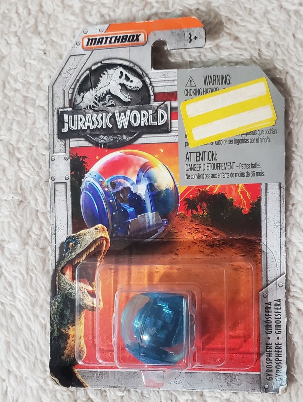 Matchbox Jurassic World Blue Gyrosphere Vehicle